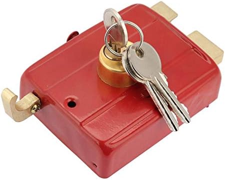 45mm-55mm Door Front Door Heavy Duty Dead Bolt Lock Red