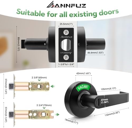 Privacy Lever Lock Door Stop with Indicators