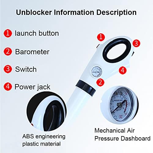 High-Pressure Electric Pneumatic Toilet Plunger Drain Unblocker for Home Use