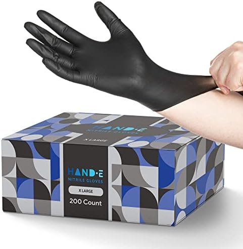 Your Name Black Nitrile Gloves