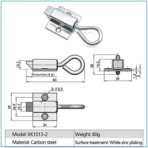 Secure Durable Door Bolt Latch Lock with Spring Mechanism