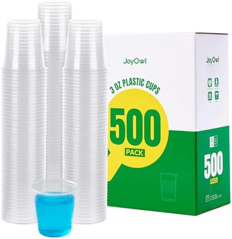 JoyOwl 3oz Disposable Plastic Cups