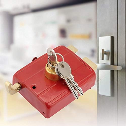 45mm-55mm Door Front Door Heavy Duty Dead Bolt Lock Red