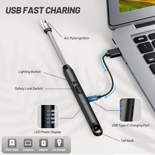 Vivid Flameless Electric Lighter with 360 Flexible Neck for Any Environment