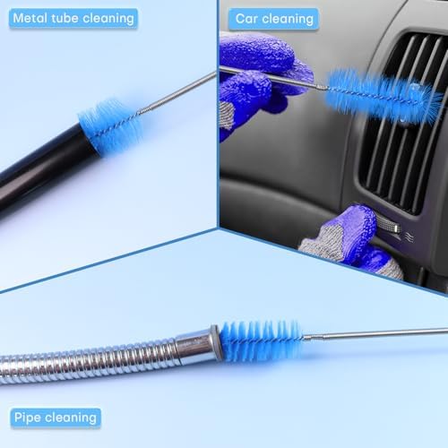 GAQWOK 11-Piece Flexible Drain Brush Set - Kitchen and Plumbing Draining Tool