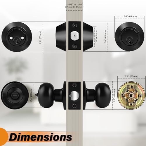 Probrico Door Knob Deadbolt Set