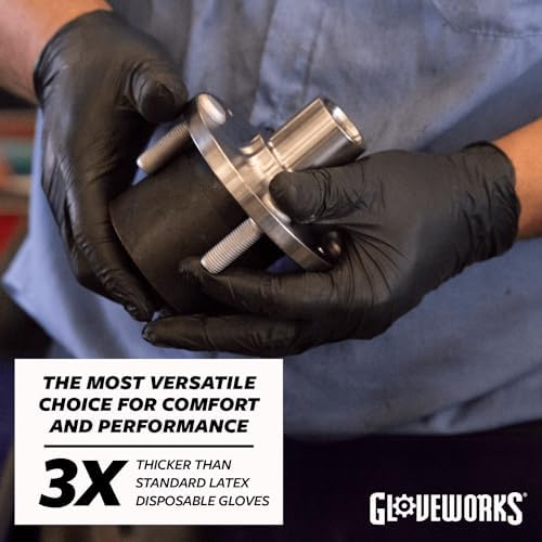 GLOVEWORKS Black Nitrile Gloves
