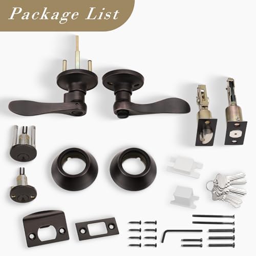 Heavy Duty Door Lock Set with Wave Style Handles
