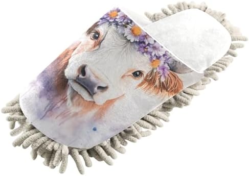 Burbuja Watercolor Cow Mop Slippers