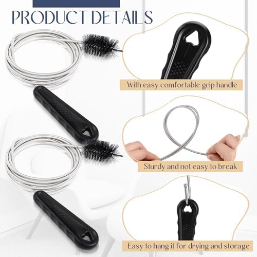 Baderke 2 Pcs Flexible Long Sink Drain brushes