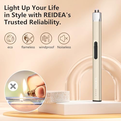 REIDEA Eco-Friendly Reusable Flameless USB Lighter for Candles BBQ Fireworks