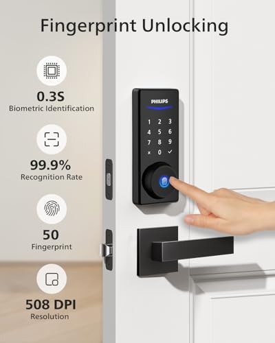 Smart Security Cam Lock with 2K Doorbell and Fingerprint Entry