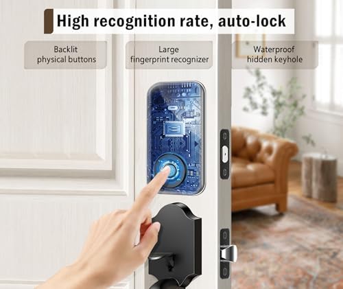 Smart IP54 Waterproof Deadbolt System with 4 Unlock Methods