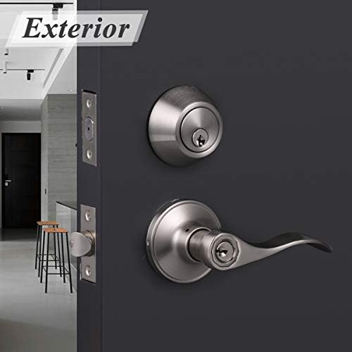 Probrico Keyed Alike Door Lever and Deadbolt Set 1