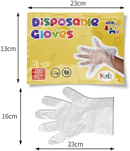 100-Piece Multipurpose Disposable Gloves for Kids for Fun Safety