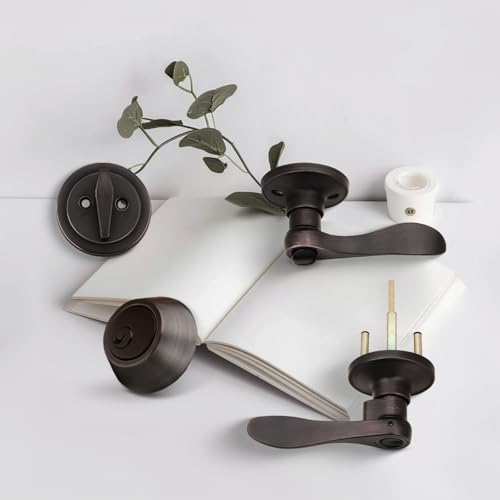 4 Pack Exterior Door Handle with Deadbolt Set