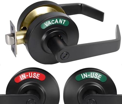 Privacy Door Handle Indicator Black - For Offices Gyms Warehouses