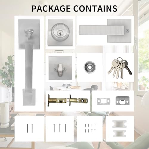 Safe Front Door Handle Set