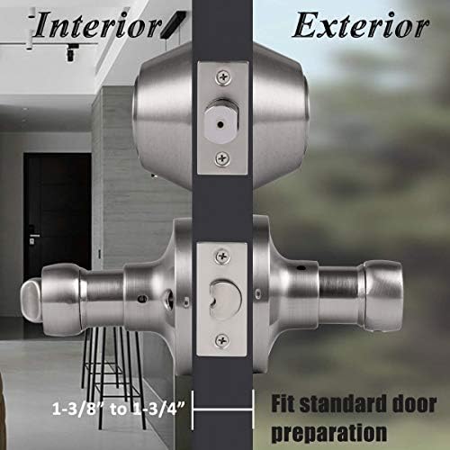Probrico Keyed Alike Door Lever and Deadbolt Set 1