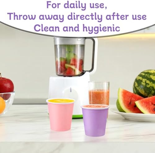 Sturdy 3ozReusable Pink Purple Paper Cups for Home Travel