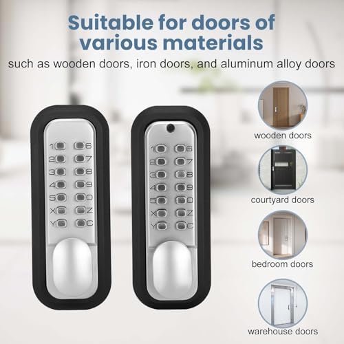 Casmer Double Sided Door Lock Keypad Keyless Waterproof Rust-Proof