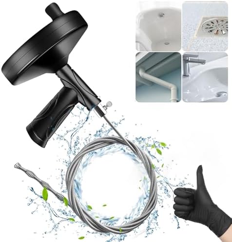 Drain Snake Auger 33 Feet Powerful Plumbers Drain Snake