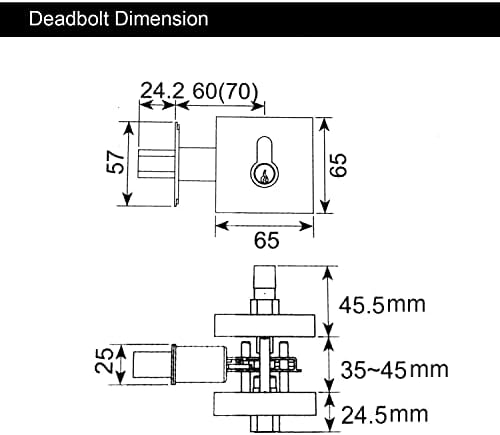 TOGU Square Contemporary Deadbolt Lock