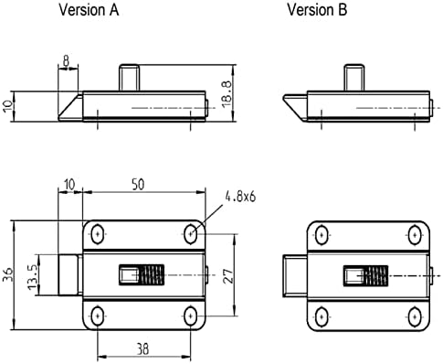 Fangzhun Door Latch 236 Inch