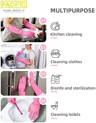Premium Reusable Rubber Gloves for Kitchen Cleaning Tasks