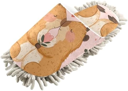 FLildon Microfiber Mopping Slippers - Soft Washable Time-Saving for Households