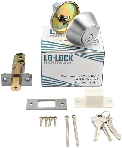 High Security Deadbolt SATIN Chrome Industrial Door Lock
