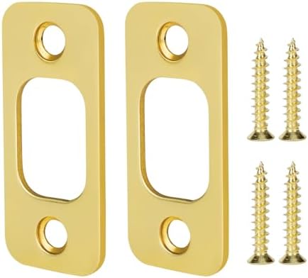 SiwilDeadbolt Strike Plate Solid Brass Door Backplate - 2 Pack