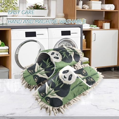 Cute Forest Panda Mop Slippers