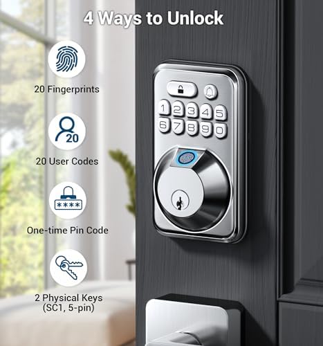 2-in-1 Smart Fingerprint Keypad Doorbell