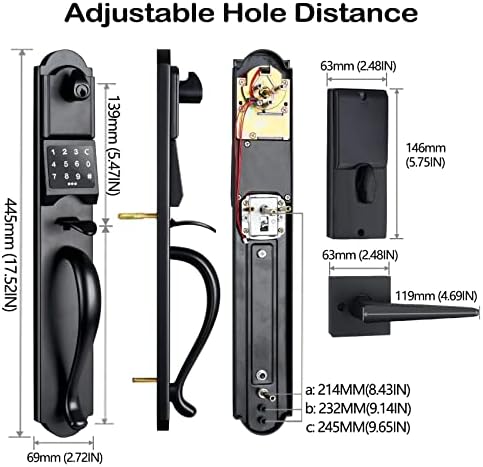 KEYLESS ENTRY DEADbolt Durable Matte Black Door Lock
