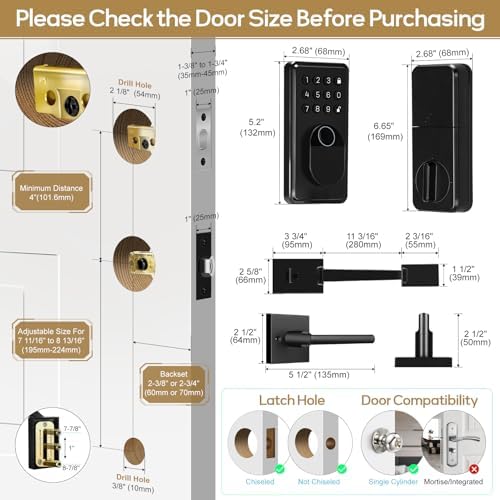 Pull-Resistant Keypad Door Lock Set