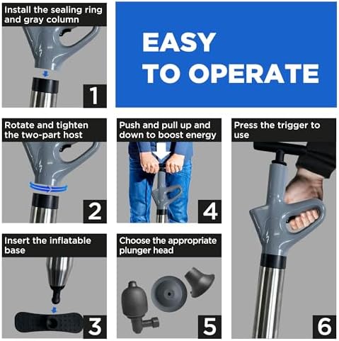 Eveco Toilet Plunger High-Pressure Pneumatic App