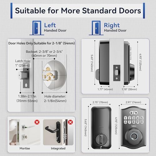 Yeolet Keyless Entry Deadbolt with App Control