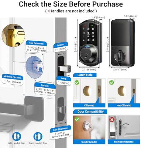 Veise Smart Deadbolt with App Control Easy to Use
