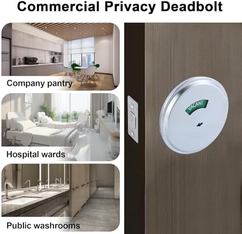 Heavy Duty Privacy Deadbolt Cylinder with Occupancy Indicator for Office Use