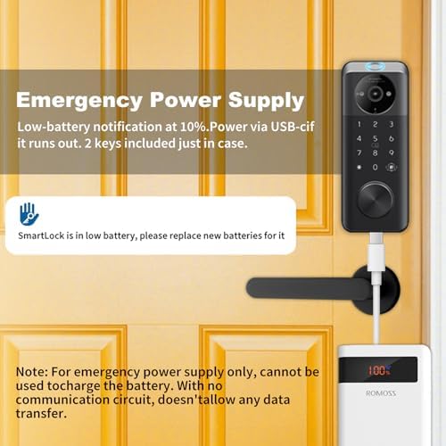Modnlock Video Smart Deadlock Lock C95 Black IP65