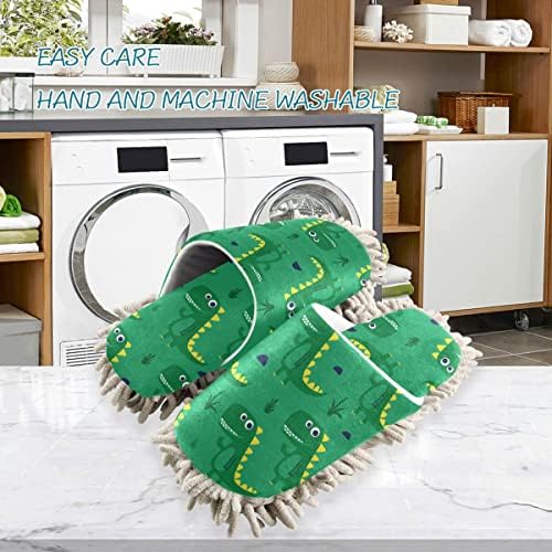 Premium dinosaur mop slippers for easy floor cleaning