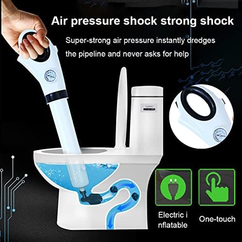 High-Pressure Electric Pneumatic Toilet Plunger Drain Unblocker for Home Use