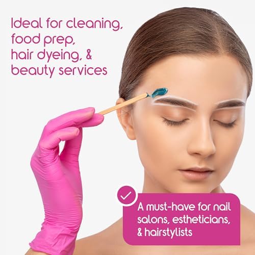 Inspire Pink Nitrile Gloves Latex Free Disposable
