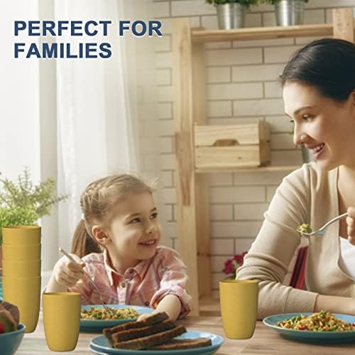 Perfect for Diners Home Chefs 6-Piece Reusable Wheat Straw Cups