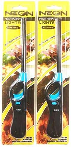 N T Neon Utility BBQ Lighters 2-Pack