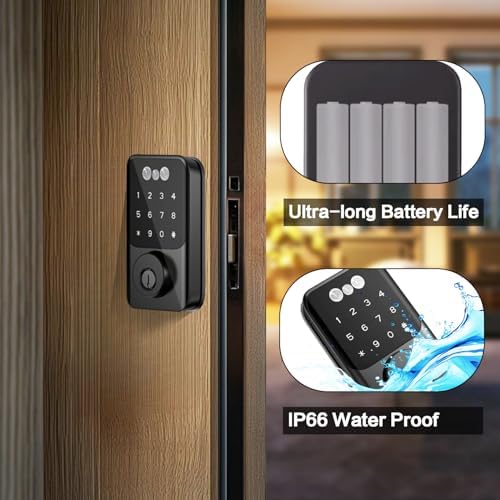 Jacchozhi 3D Face Recognition Smart Deadbolt Lock 1