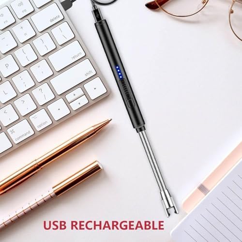 Windproof USB Rechargeable Candle Lighter for Outdoor Use