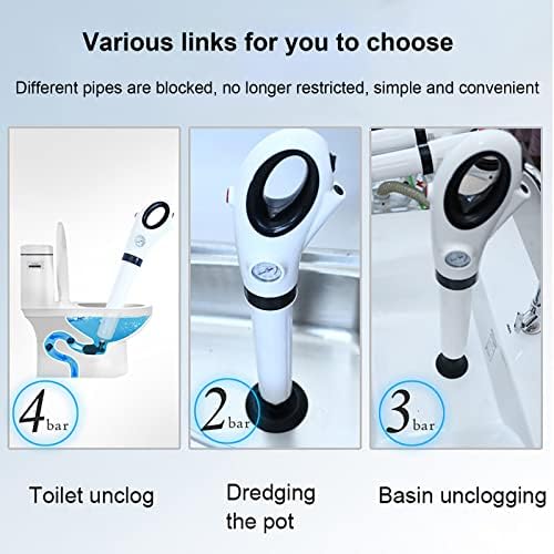 High-Pressure Electric Pneumatic Toilet Plunger Drain Unblocker for Home Use