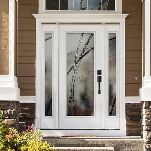 Calzibeno Front Door Lock Set Matte Black Modern Handle
